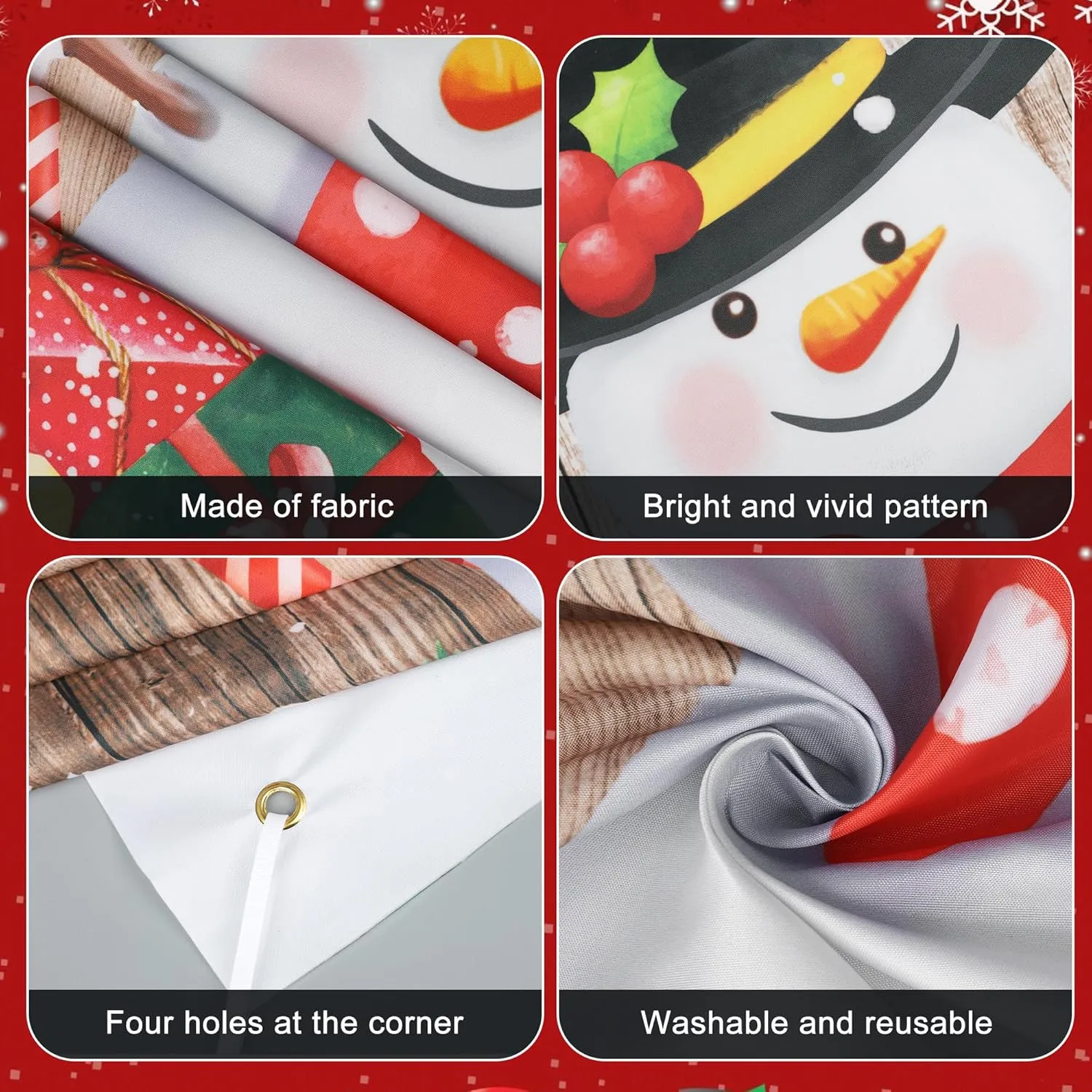 Christmas Front Door Cover Snowman Door Cover Banner Merry Christmas Door Han...