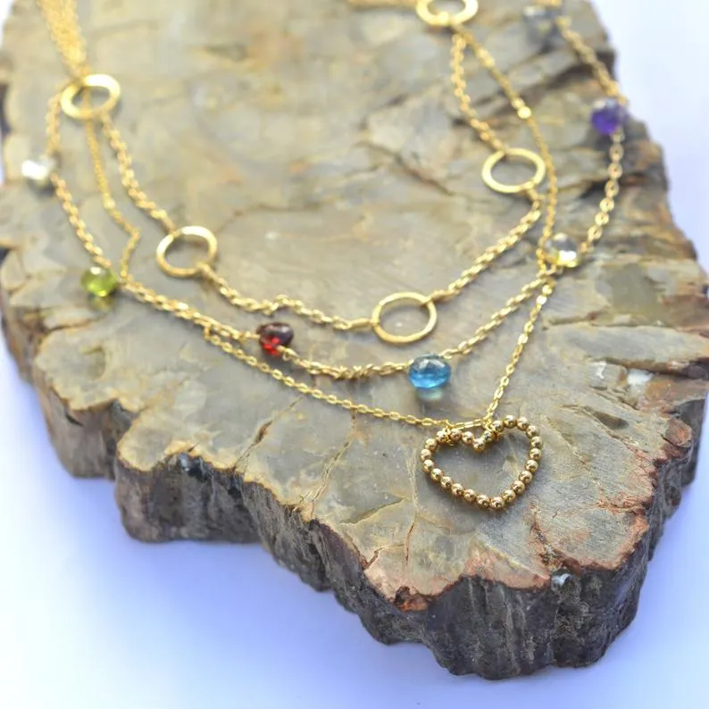 Circle Link Station Necklace
