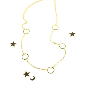 Circle Link Station Necklace