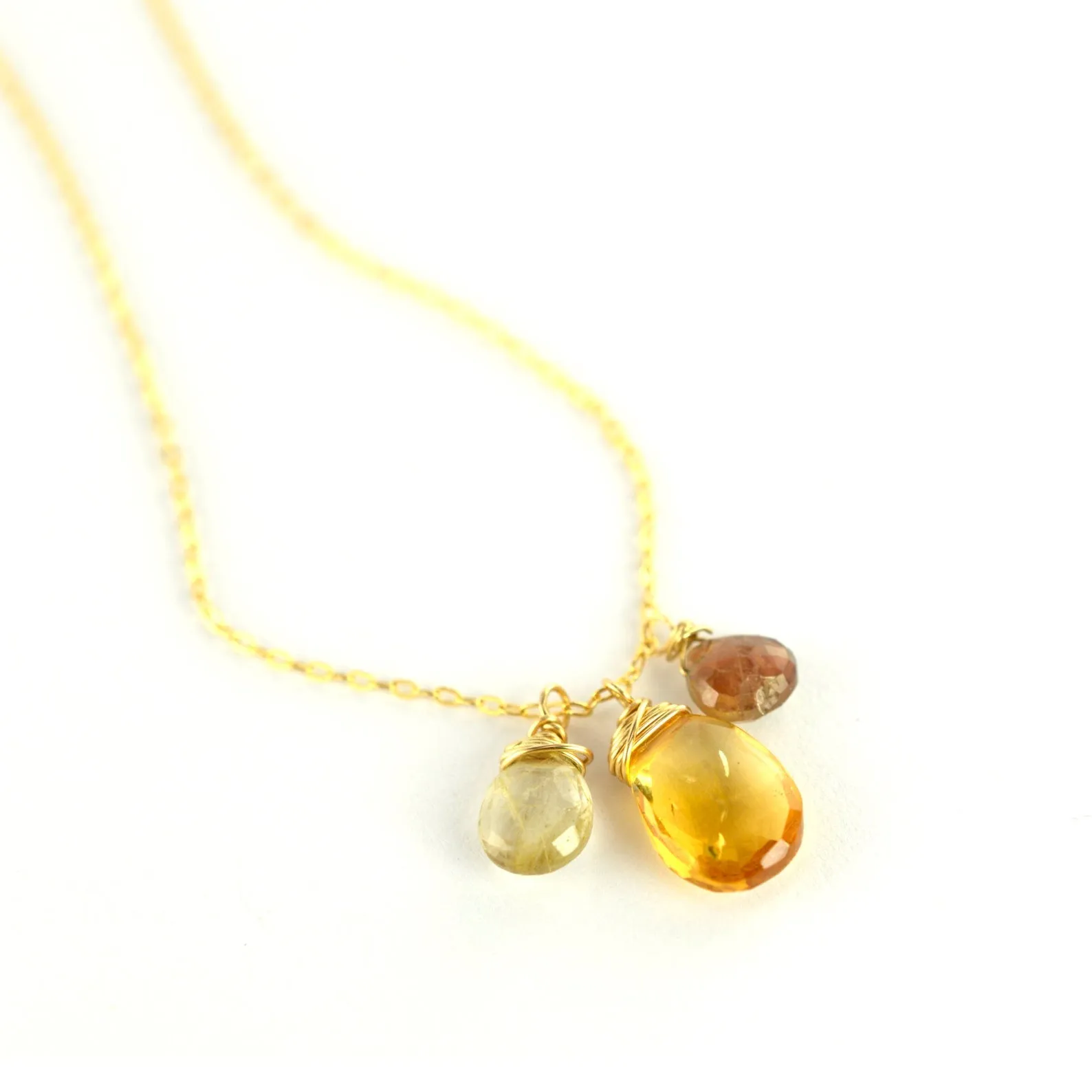 Citrine Charm Necklace