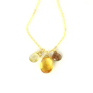 Citrine Charm Necklace