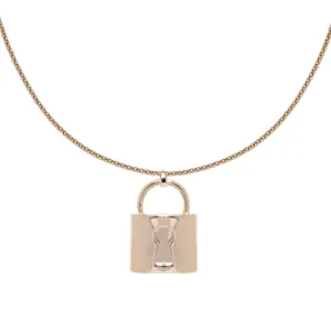 Classic Lock Charm Necklace - Gold