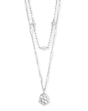 Clove Multi Strand Necklace In Bright Silver