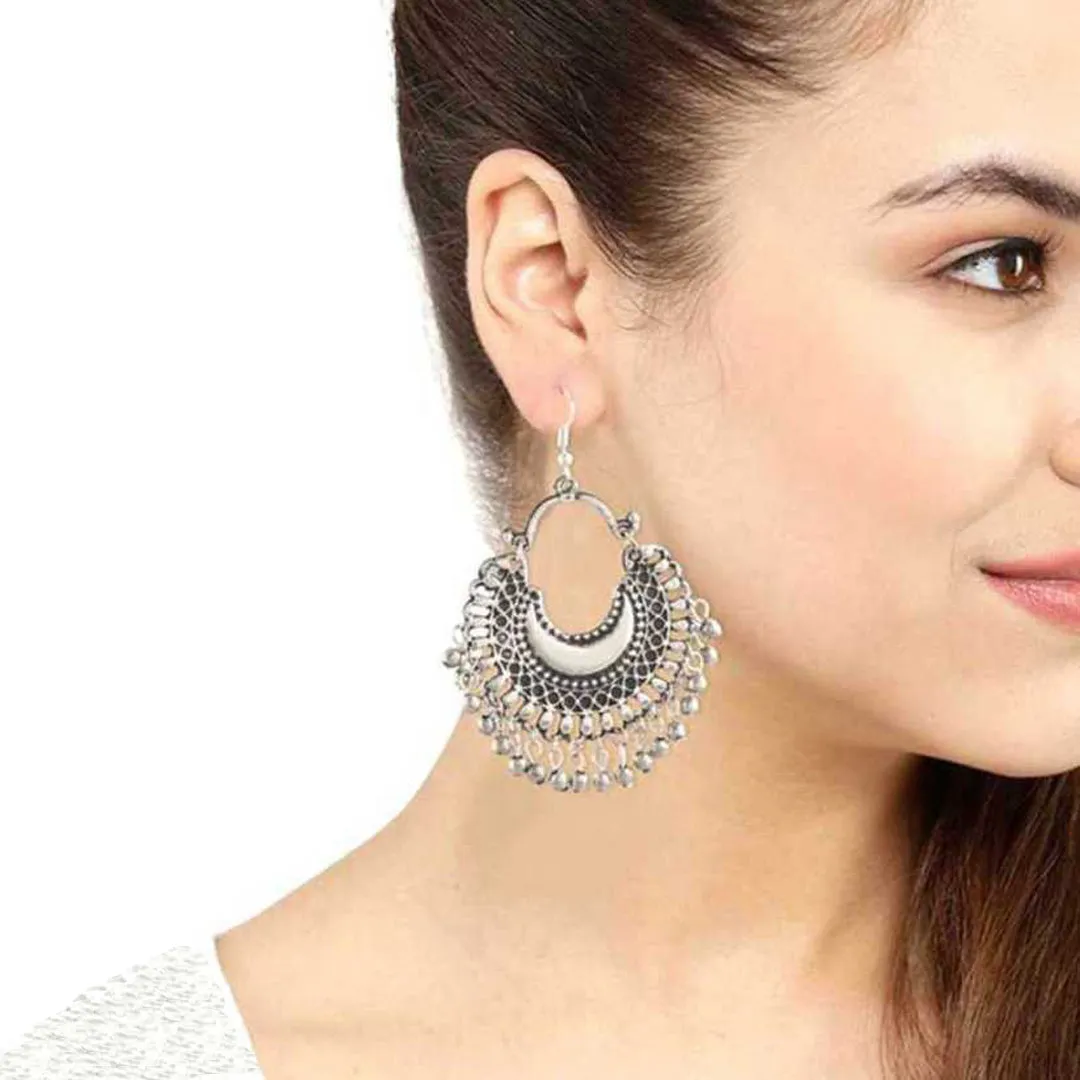 Combo of 2 Oxidised Silver Peacock and Hanging Jewelry Set