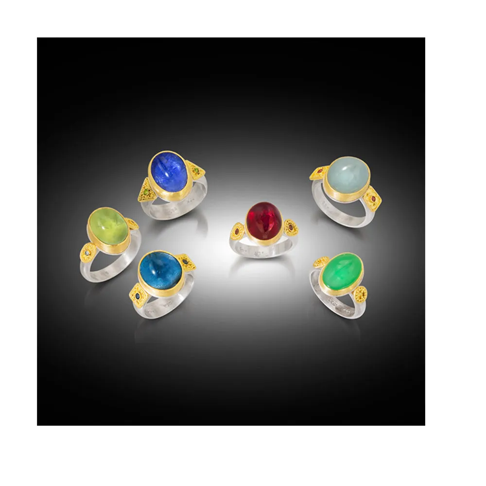 Crete Rings - Ariadne Ruby and Red Diamond Ring