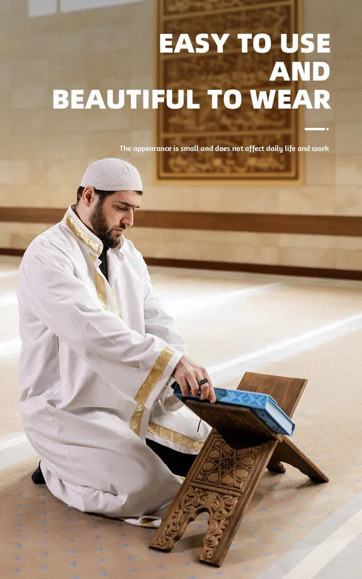 Crony QB708 Smart Tasbeeh Ring Smart Tasbeh counter with 5 prayer time reminders for Eid al-Adha and Ramadhan