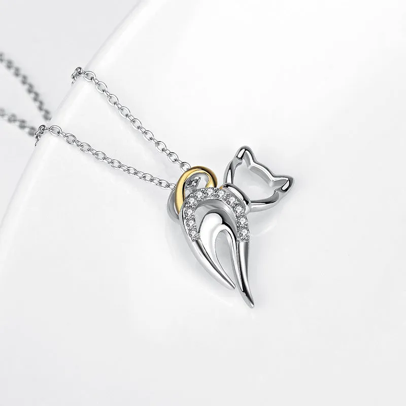Cutie Cat Naughty Kitty Pendant Necklace