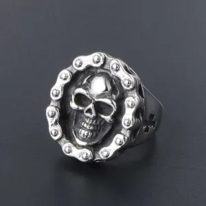Cycolinks Titanium Steel Skull Chain Ring