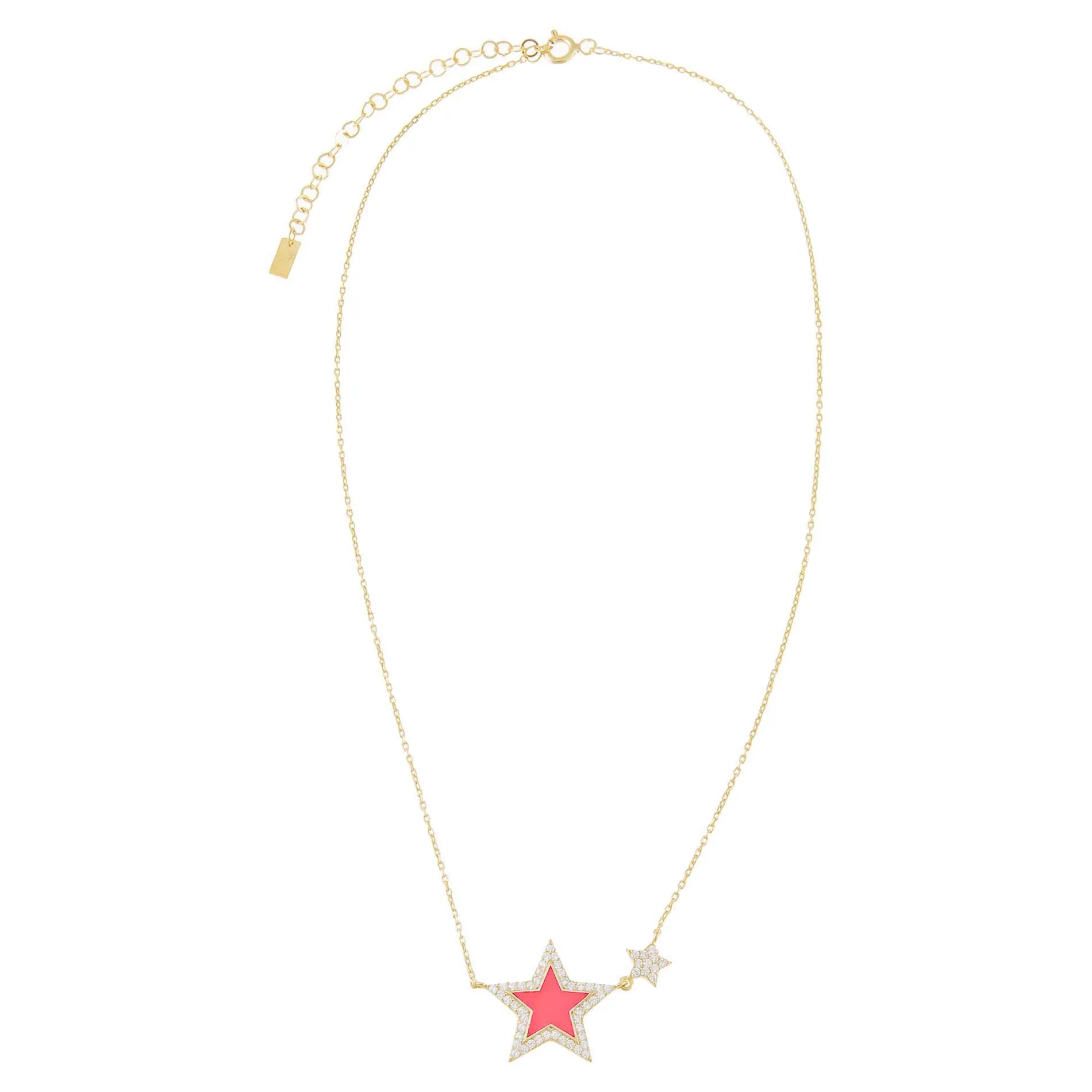 CZ Neon Star Necklace