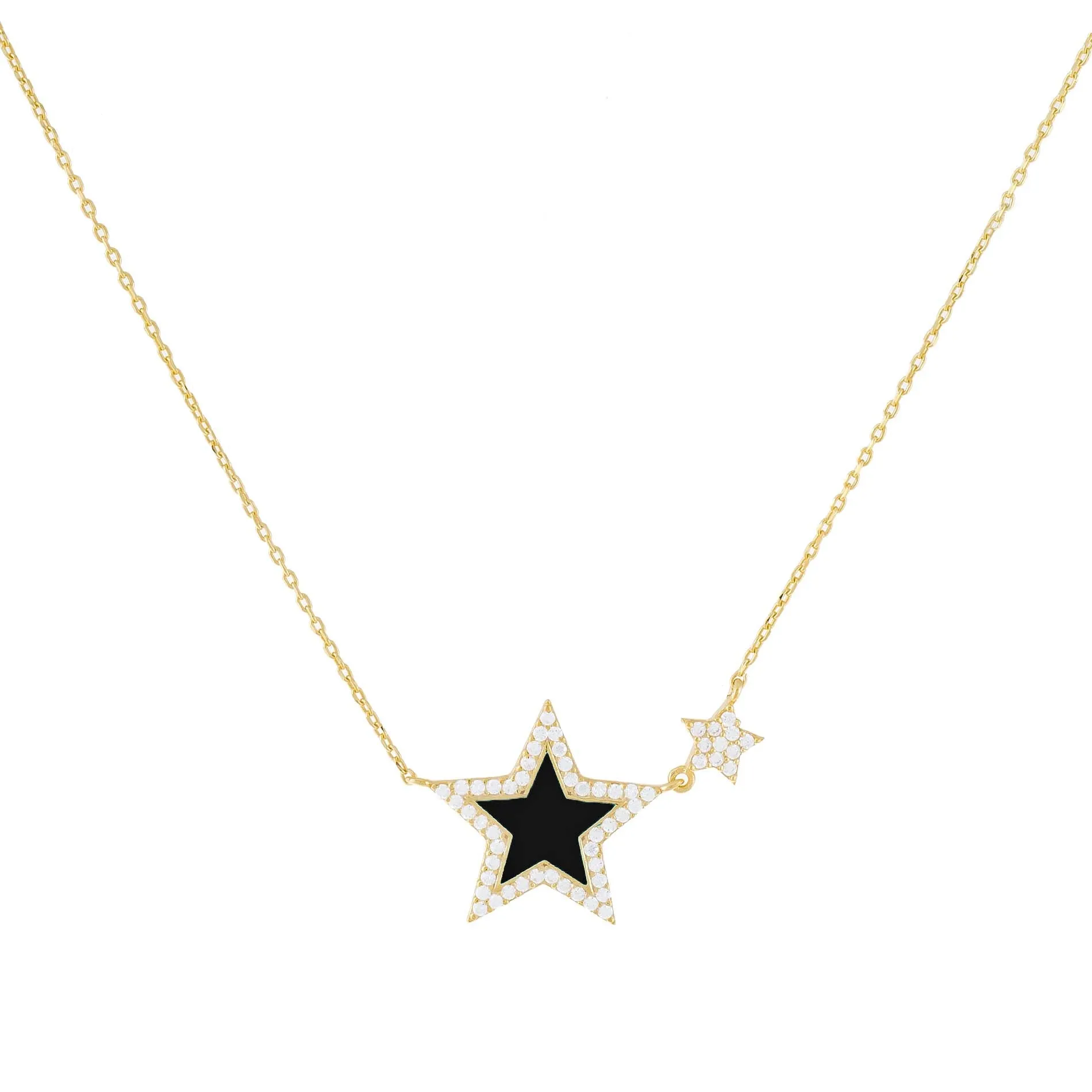 CZ Neon Star Necklace