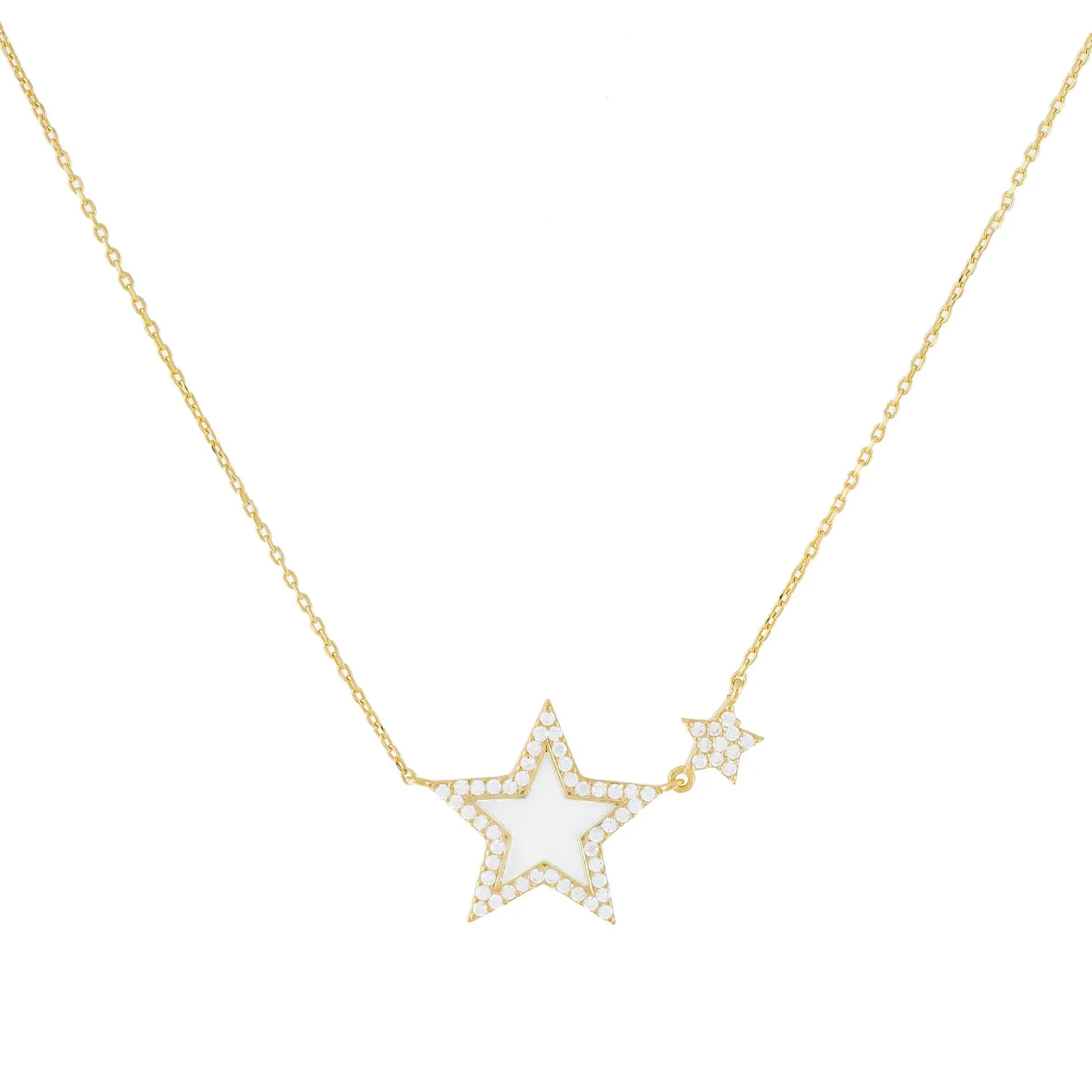 CZ Neon Star Necklace