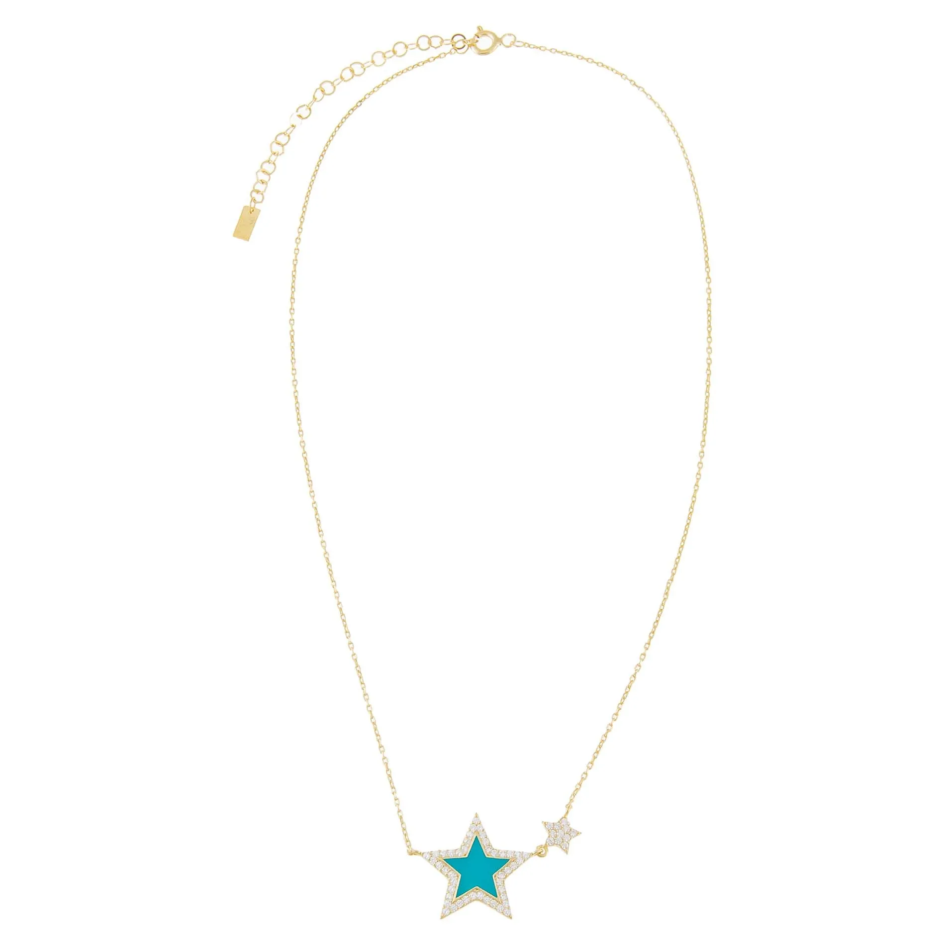 CZ Neon Star Necklace