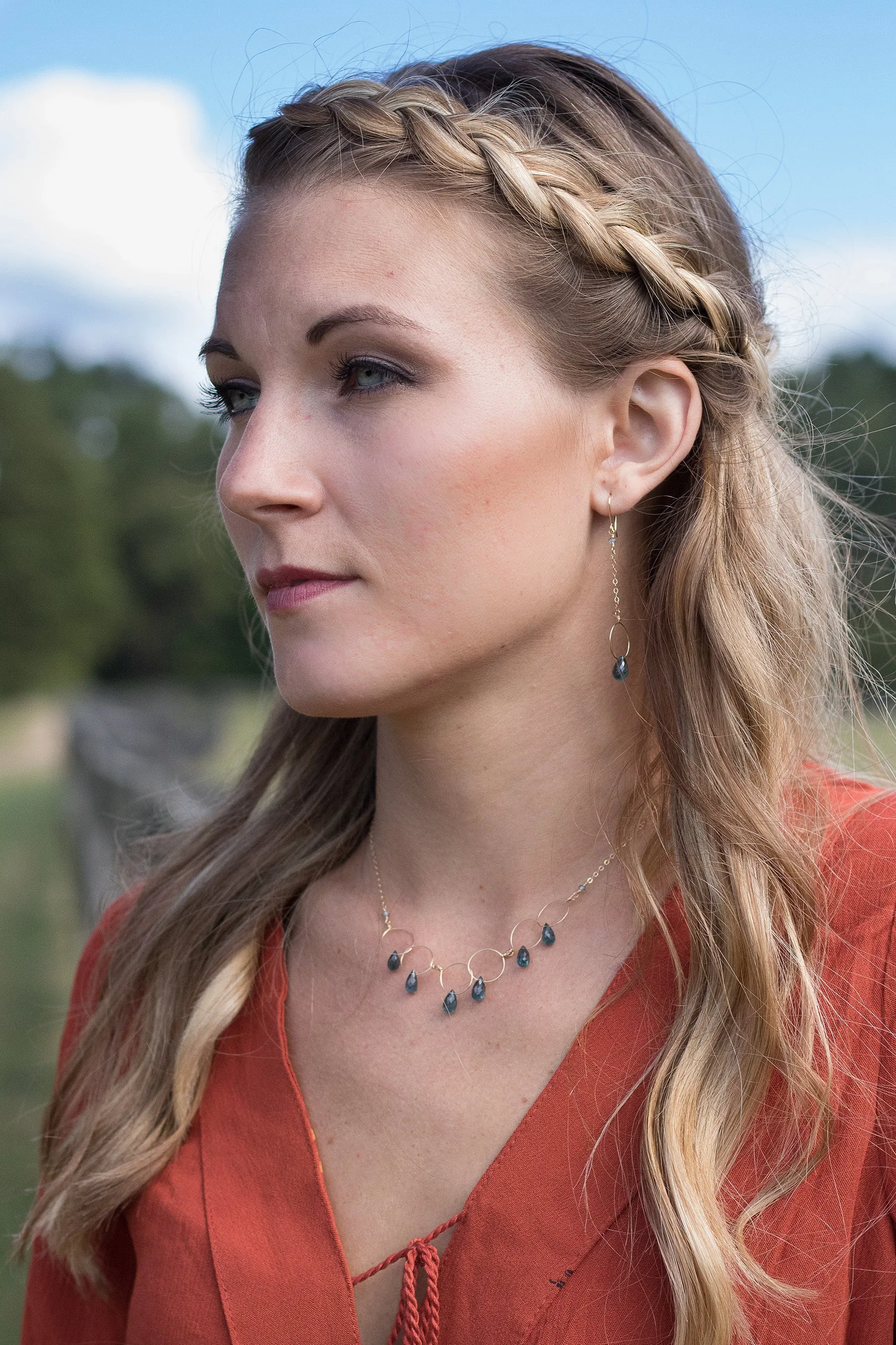 Dainty Kyanite Drop Earring