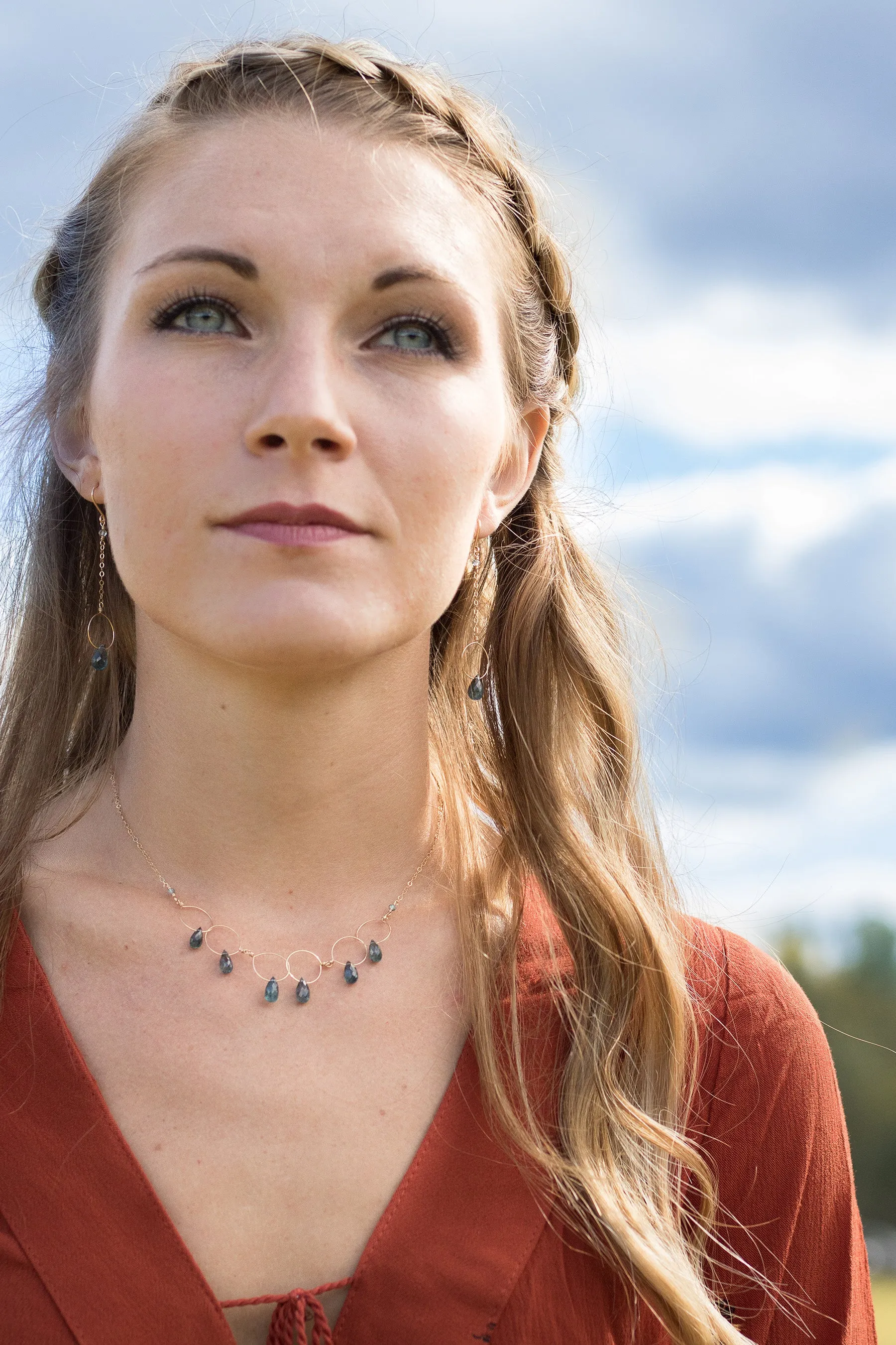 Dainty Kyanite Drop Earring