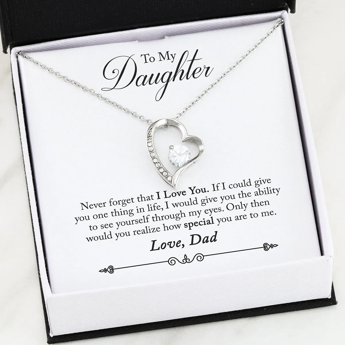 Daughter I Love You Dad Necklace