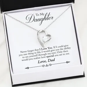 Daughter I Love You Dad Necklace