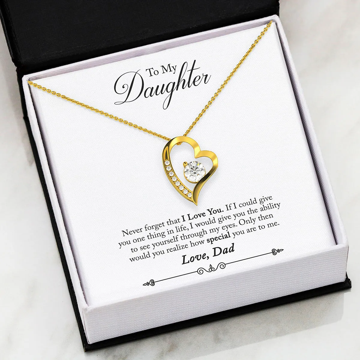 Daughter I Love You Dad Necklace