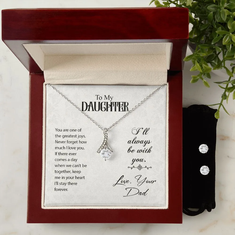 Daughter Pendant and Earring Set-My greatest joy