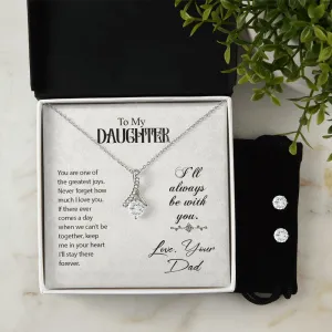 Daughter Pendant and Earring Set-My greatest joy