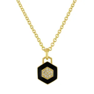 Deco Pop Enamel Pendant Necklace