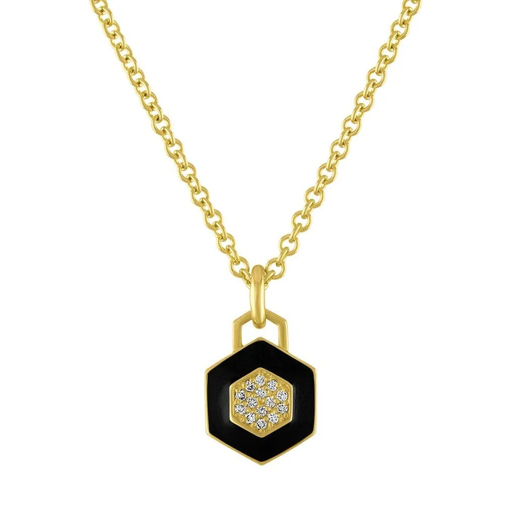 Deco Pop Enamel Pendant Necklace