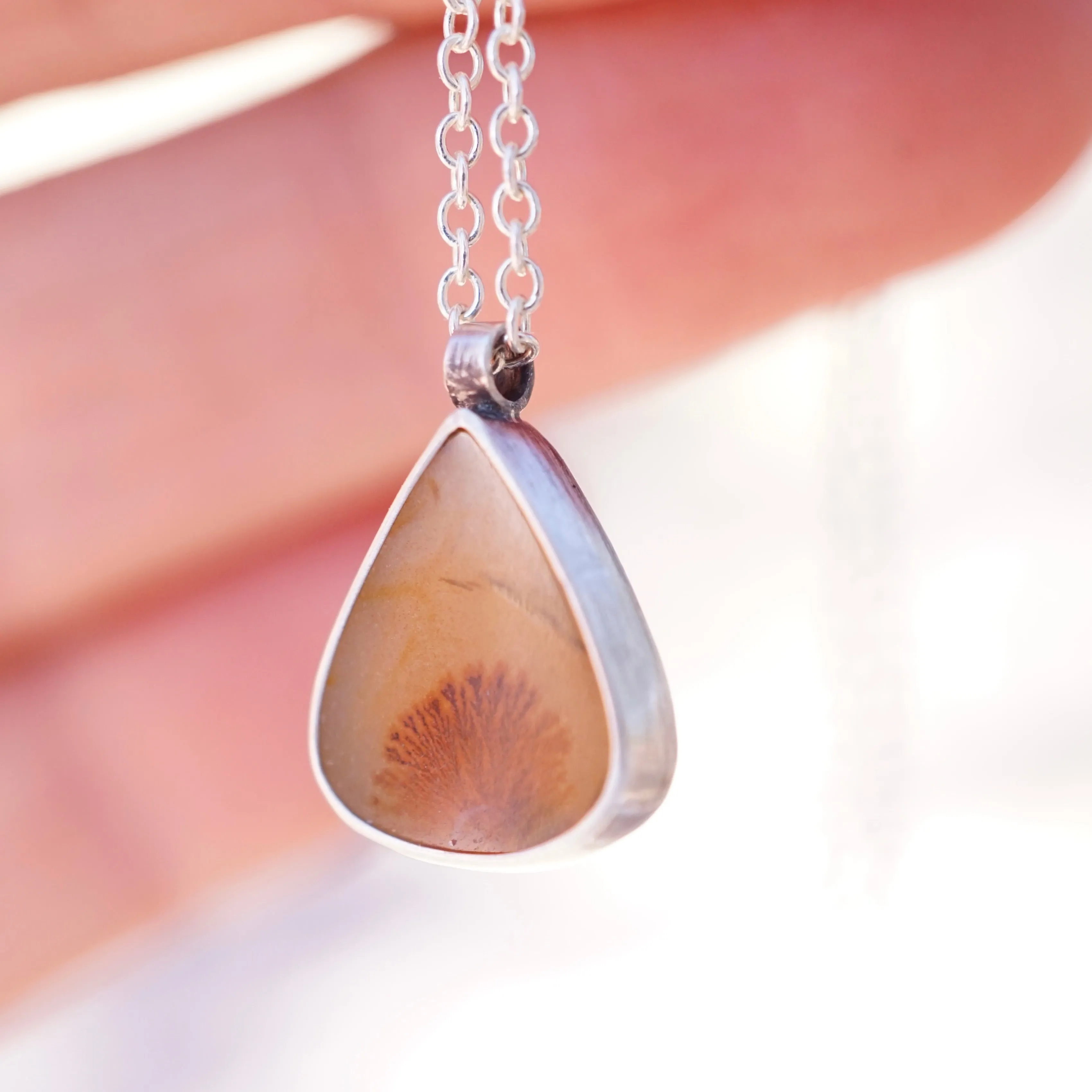 dendritic agate autumn necklace
