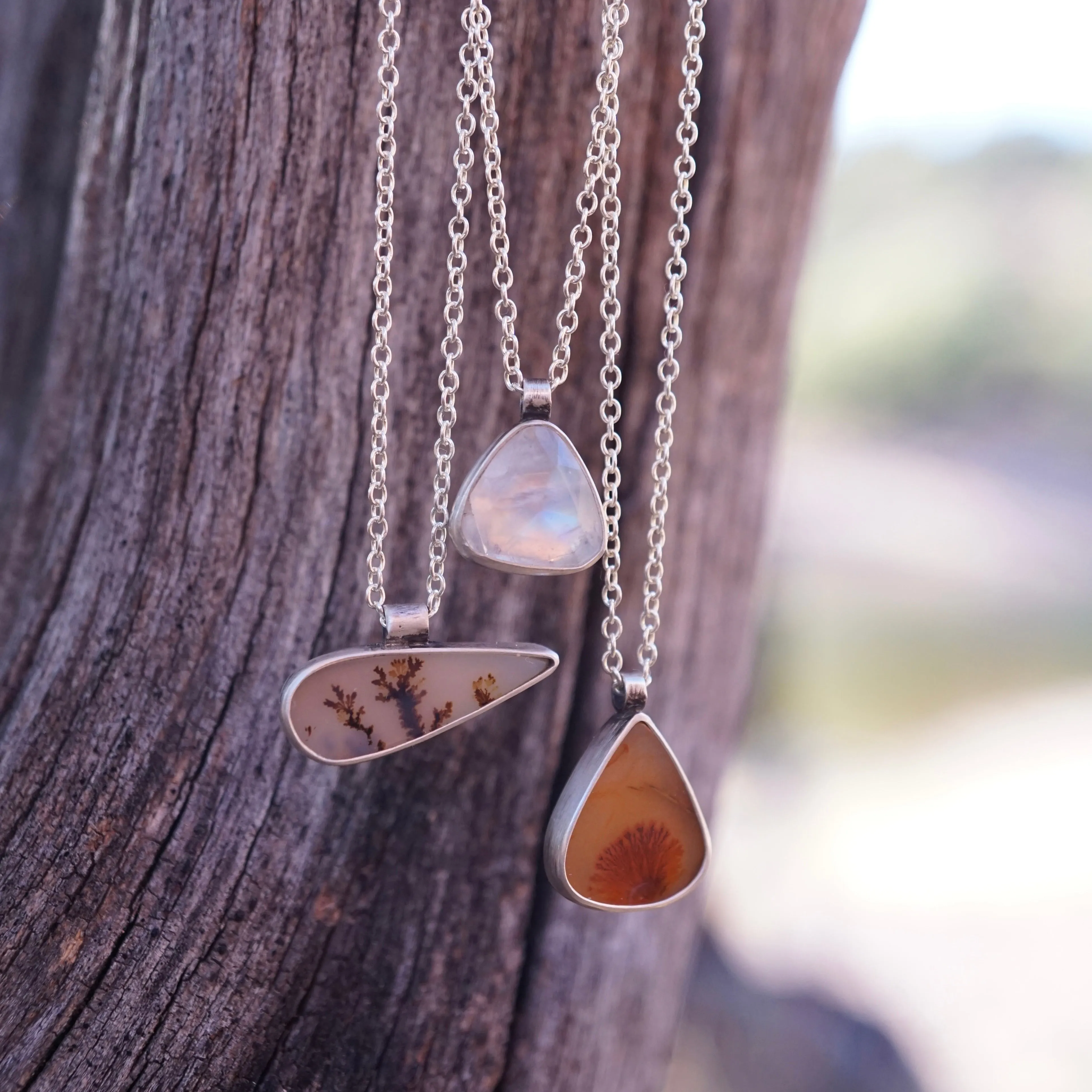 dendritic agate autumn necklace
