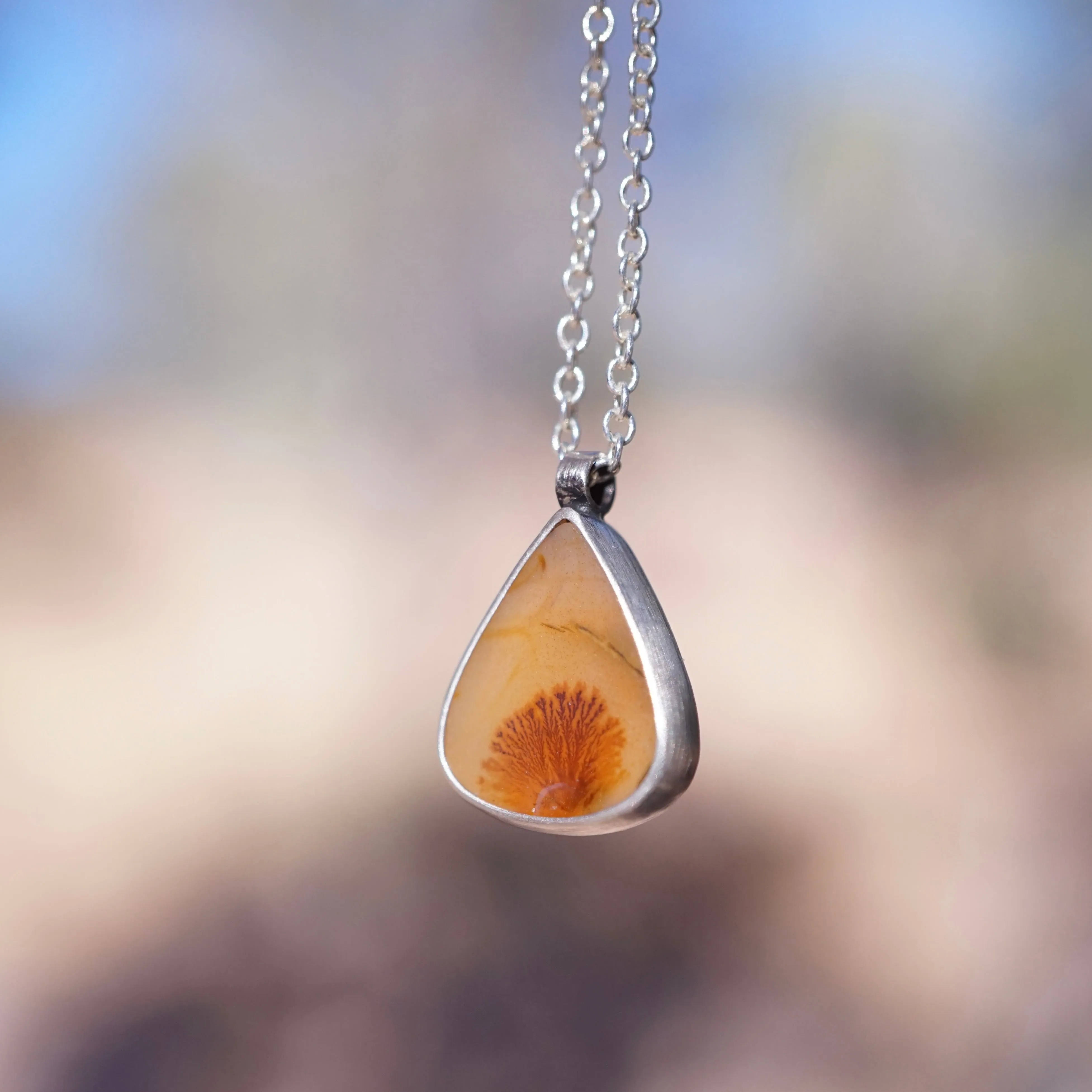 dendritic agate autumn necklace