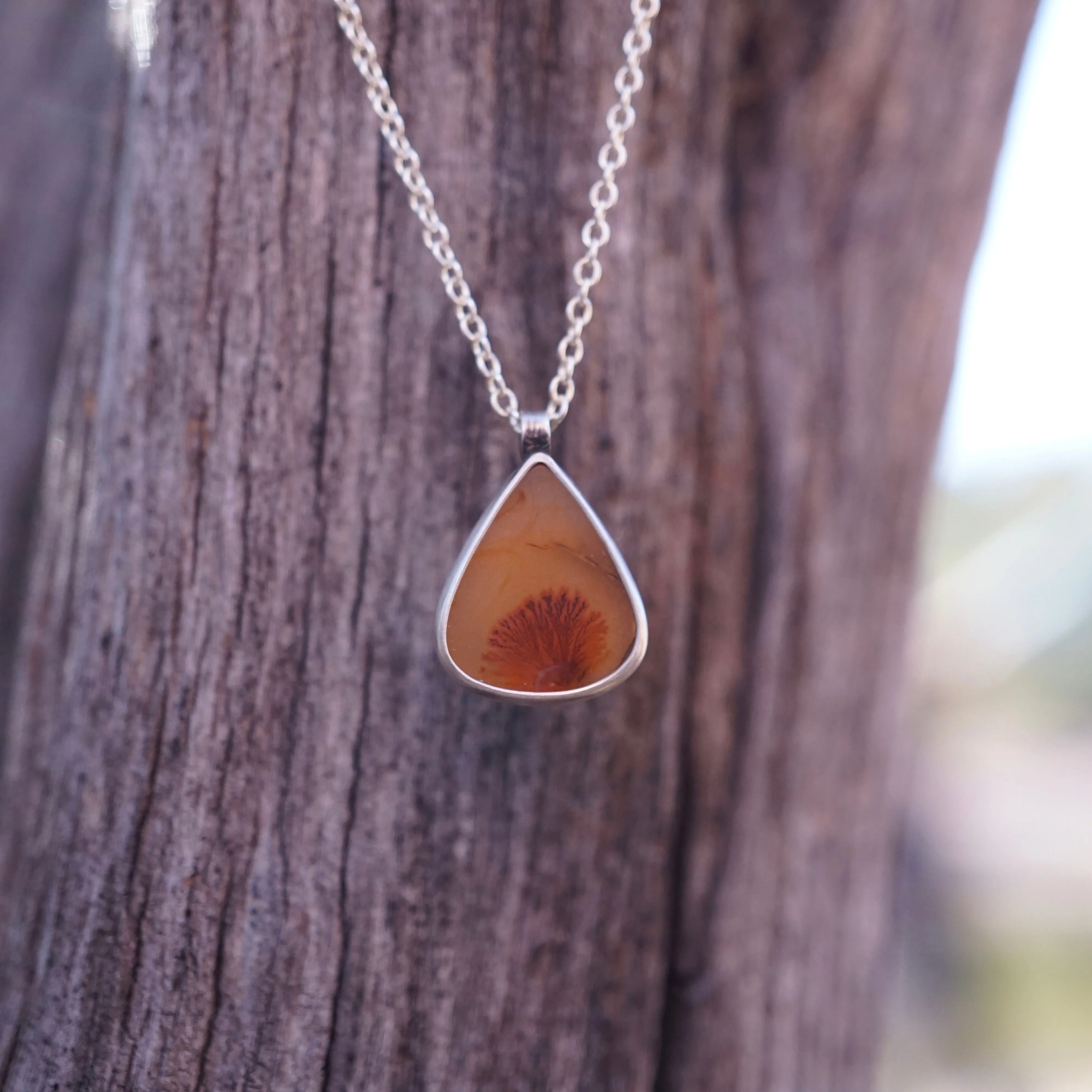 dendritic agate autumn necklace