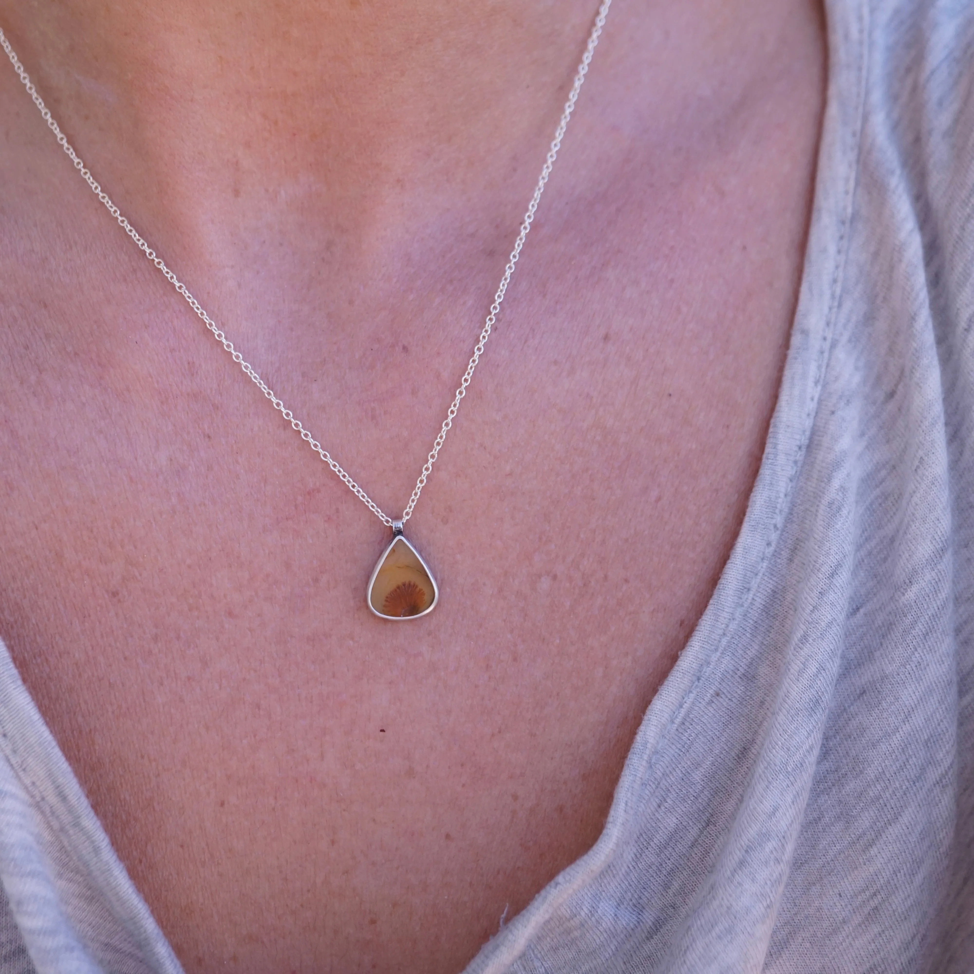 dendritic agate autumn necklace