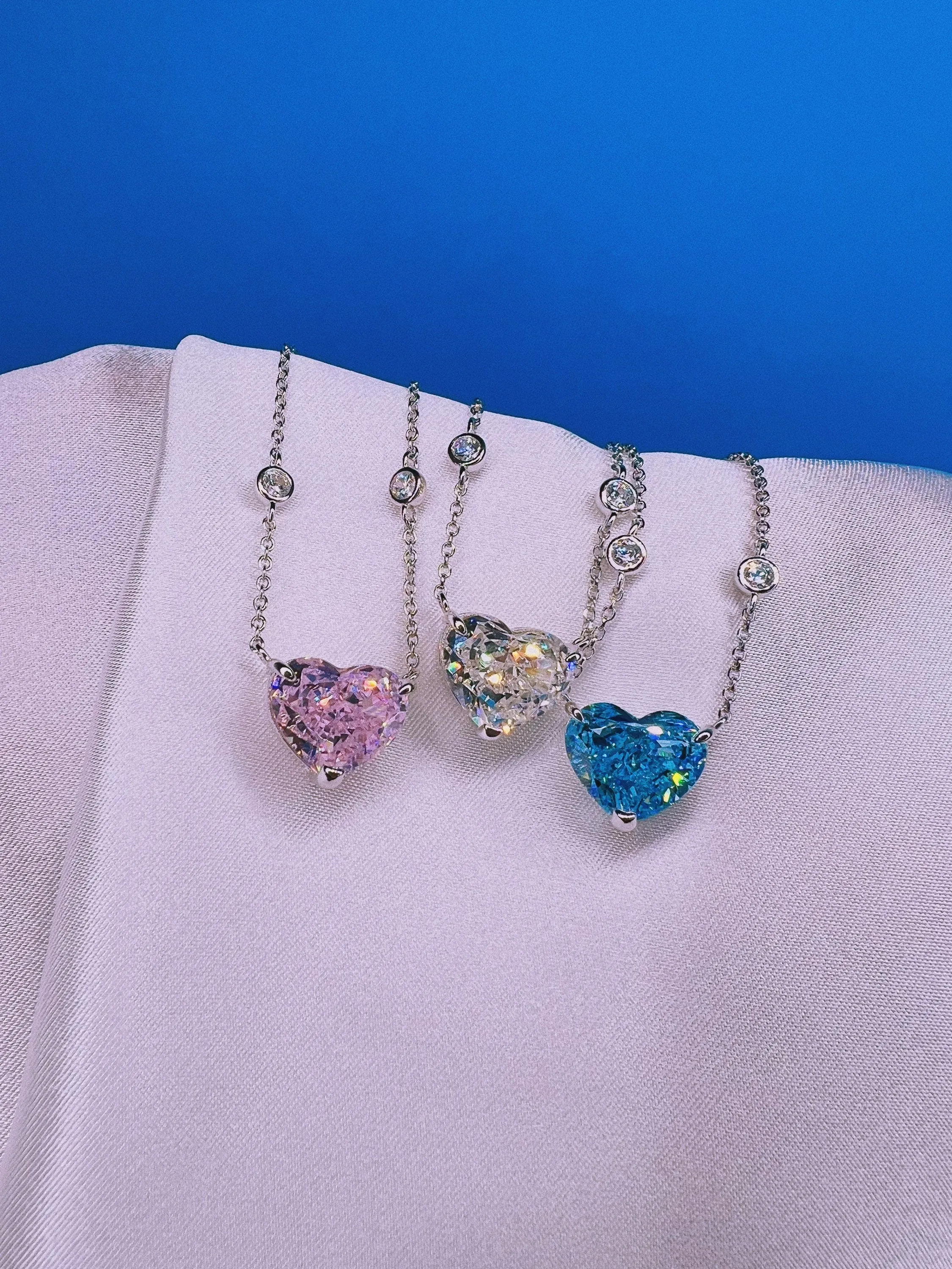 Diamond Heart Pendant   Accent Stones