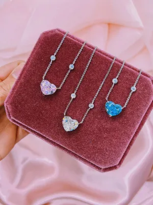 Diamond Heart Pendant   Accent Stones