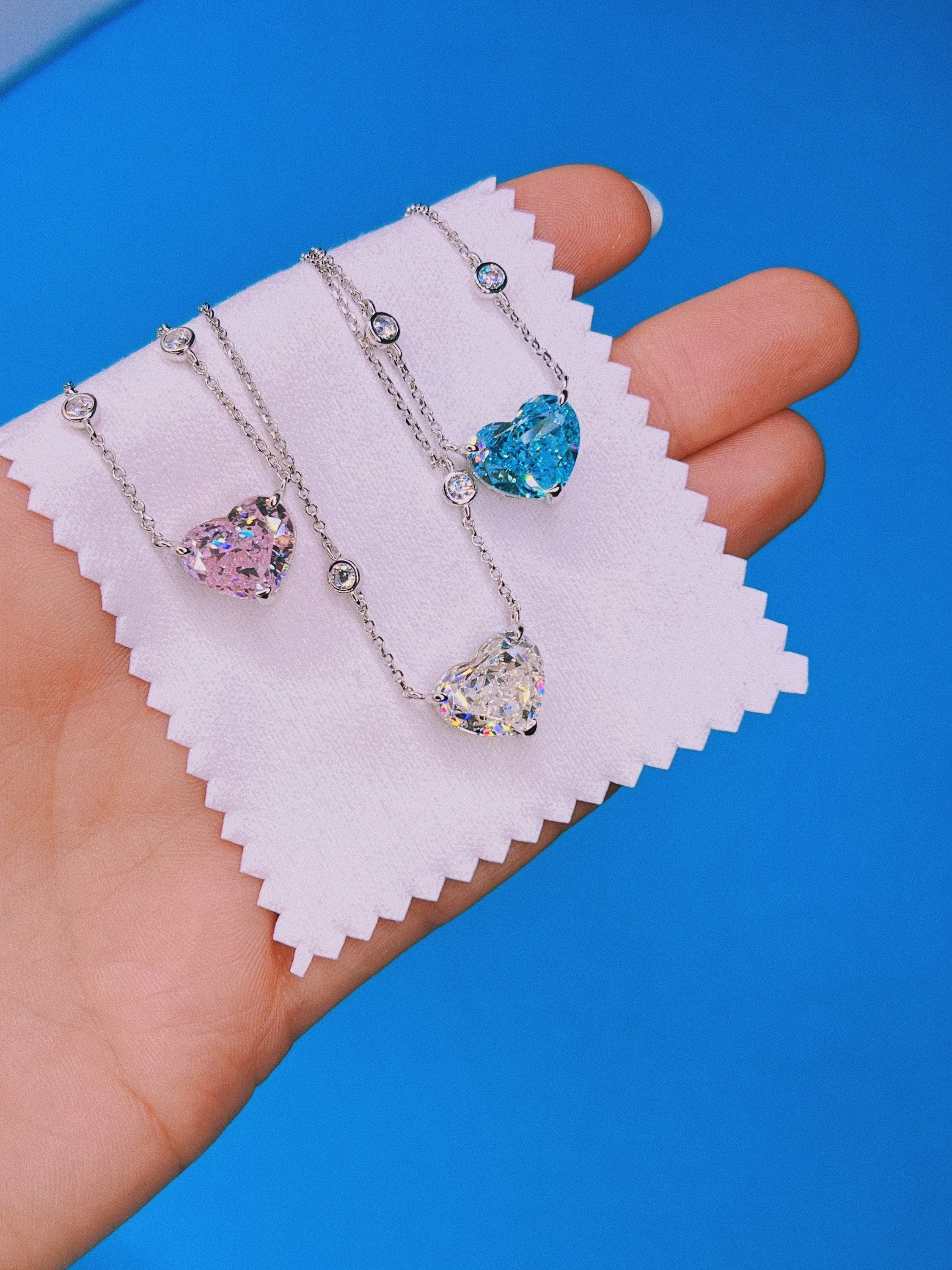 Diamond Heart Pendant   Accent Stones