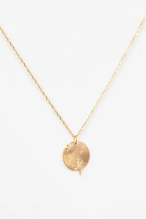 Diamond North Star Medallion Pendant Necklace by Celine Daoust