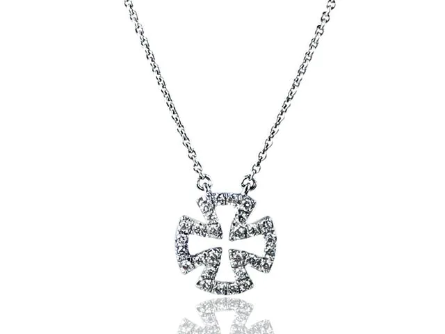 Diamond Pave Petite Celtic Cross Pendant 0.14ct t.w.