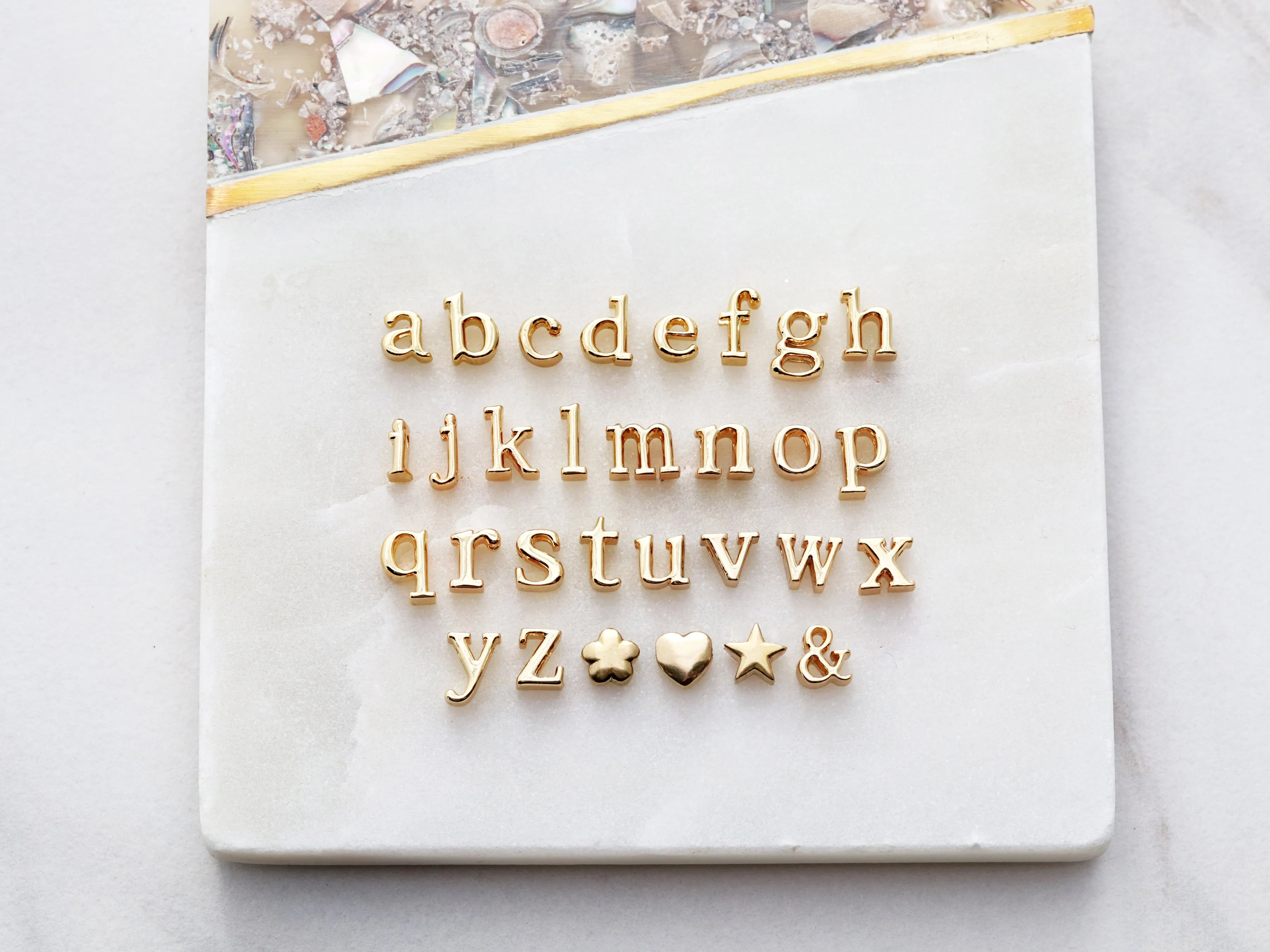 Double Lowercase Initial Necklace