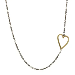 Exaggerated Sideways Heart Necklace