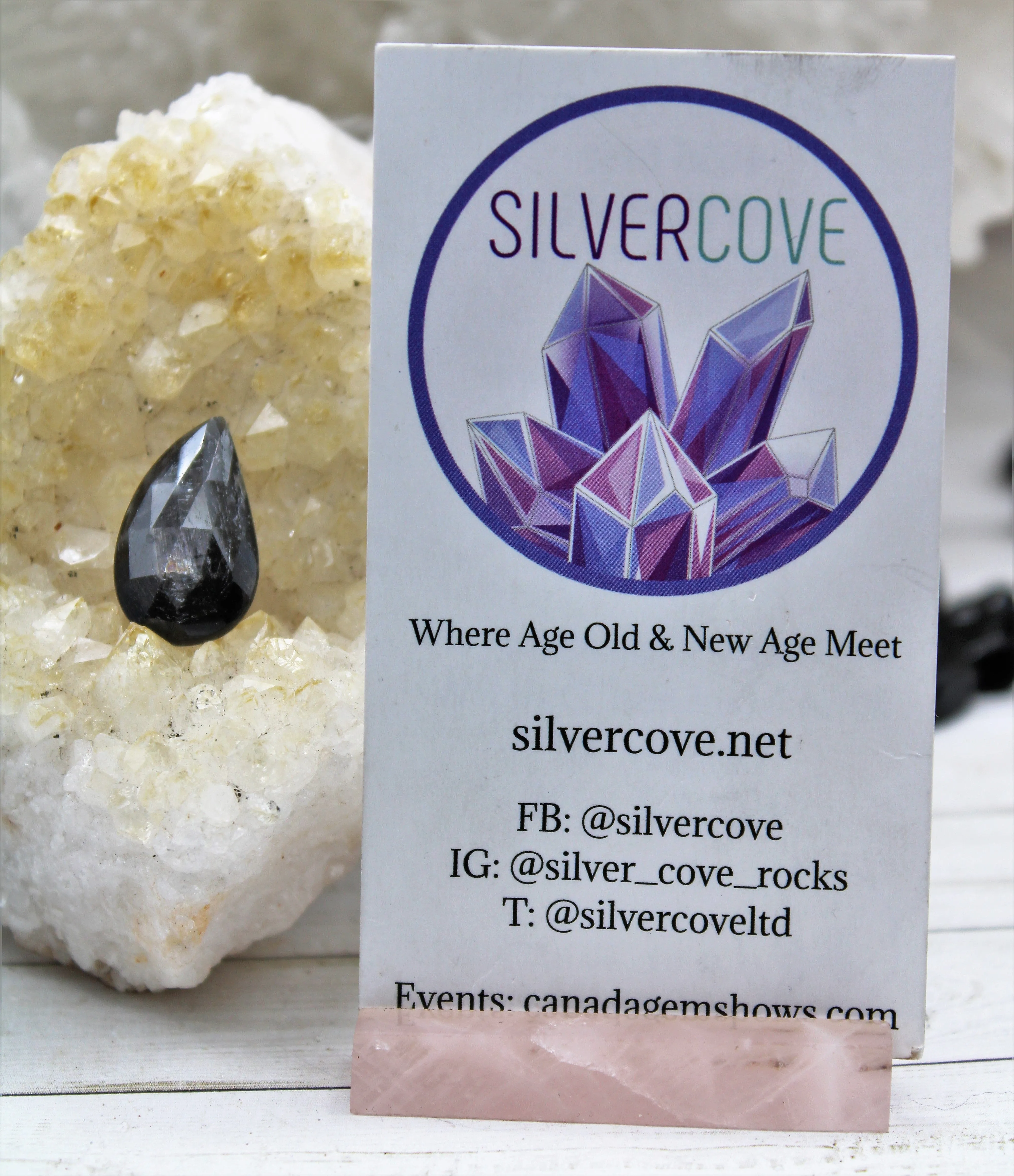 Faceted Eye of Odin Grey/Silver Sapphire Cabochon