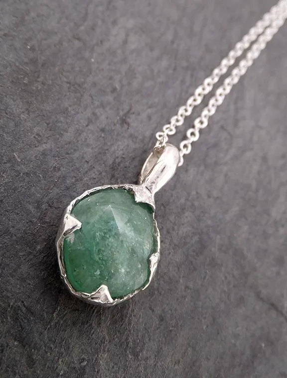 fancy cut green tourmaline sterling silver pendant gemstone necklace gemstone jewelry byangeline ss00025 Alternative Engagement