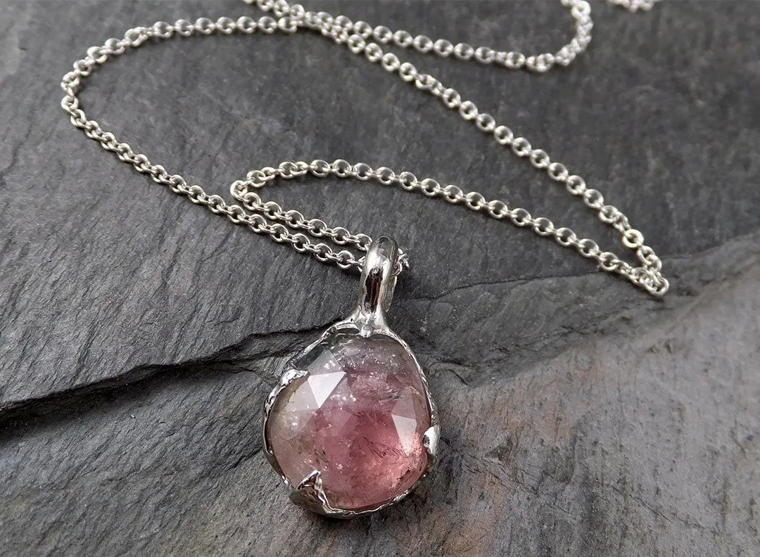 fancy cut pink tourmaline 14k white gold pendant gemstone necklace gemstone jewelry byangeline 1562 Alternative Engagement