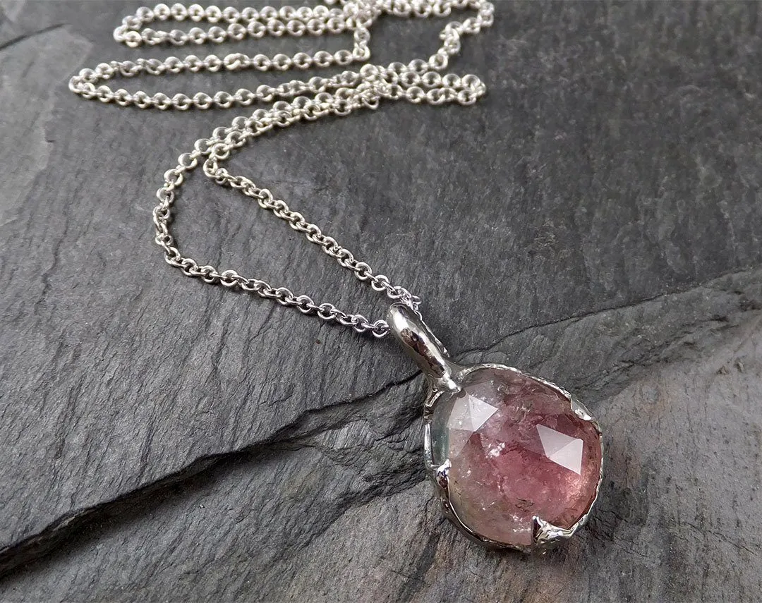 fancy cut pink tourmaline 14k white gold pendant gemstone necklace gemstone jewelry byangeline 1562 Alternative Engagement
