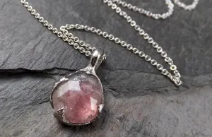 fancy cut pink tourmaline 14k white gold pendant gemstone necklace gemstone jewelry byangeline 1562 Alternative Engagement