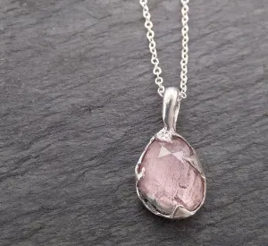 fancy cut pink tourmaline sterling silver pendant gemstone necklace gemstone jewelry byangeline ss00022 Alternative Engagement