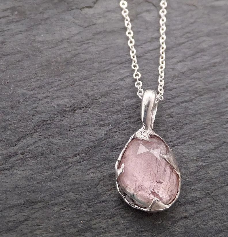 fancy cut pink tourmaline sterling silver pendant gemstone necklace gemstone jewelry byangeline ss00022 Alternative Engagement