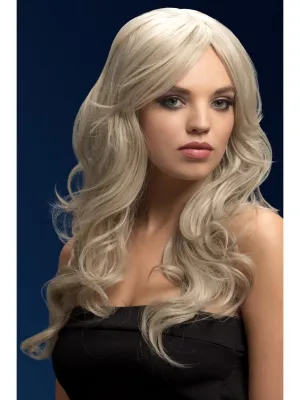 Fever Nicole Wig, Silver Blonde, Soft Wave with Side Parting