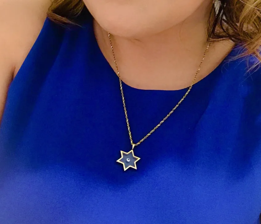 Floating Diamond Solitaire - Star Shaped Pendant
