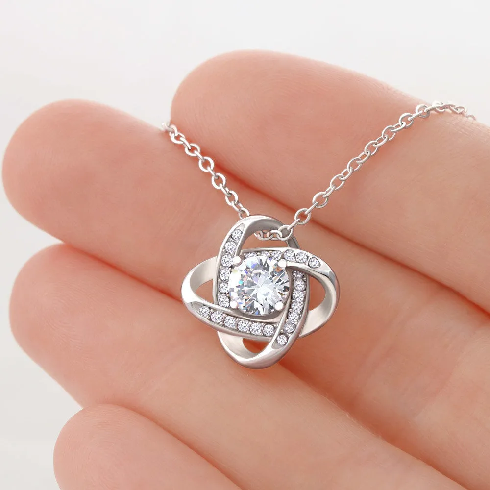 Forever grateful for you, From Daughter-Love Knot Necklace for Mom