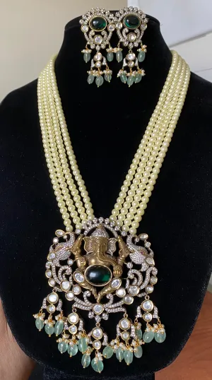 Ganesha Long Pearl Maala Set