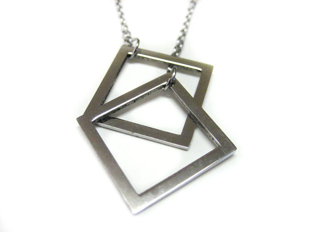 Geometric Square Necklace