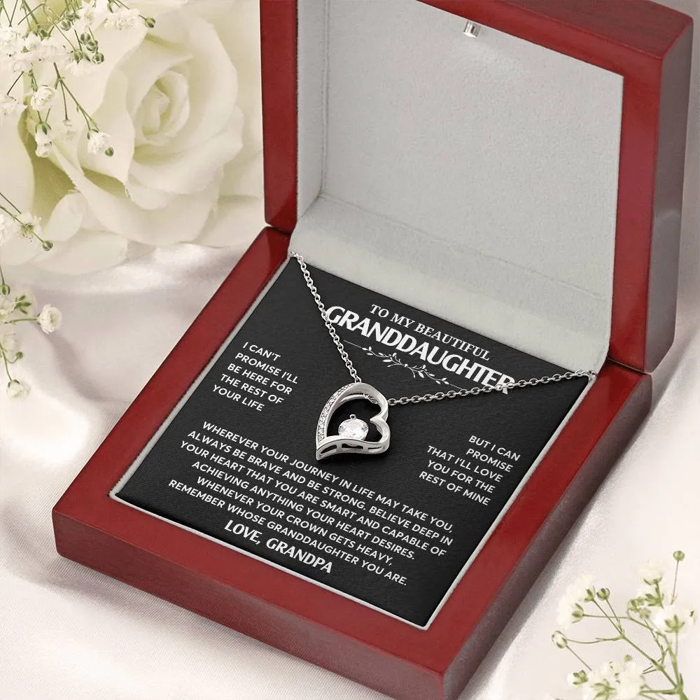 Gift From Grandpa To Granddaughter, Granddaughter Jewelry Gift, Granddaughter Necklace,  Gift For Her, Forever Love